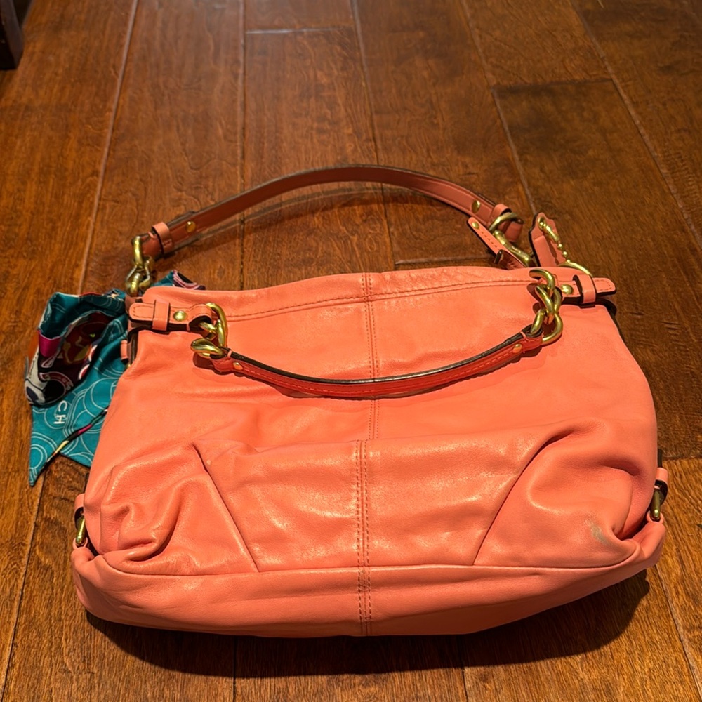 Coach coral peach purse